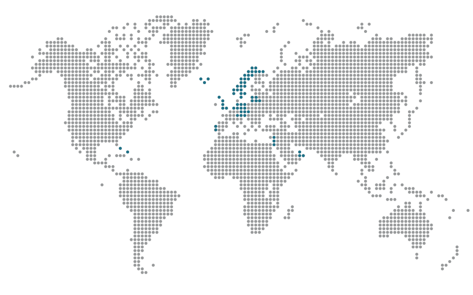 World map 2 colored Tieleman - tieleman zwembadtechniek